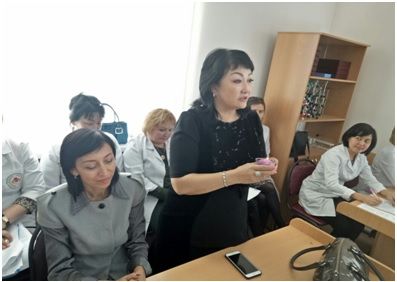 21.11. Орыс тілі мен ағылшын пәнінің оқытушылары А.Ж. Альменова және С.О.Жарлығасова : «На приёме у акушера –гинеколога» «At the Gynecologist» тақырыбында бинарлы ашық сабақ берді.